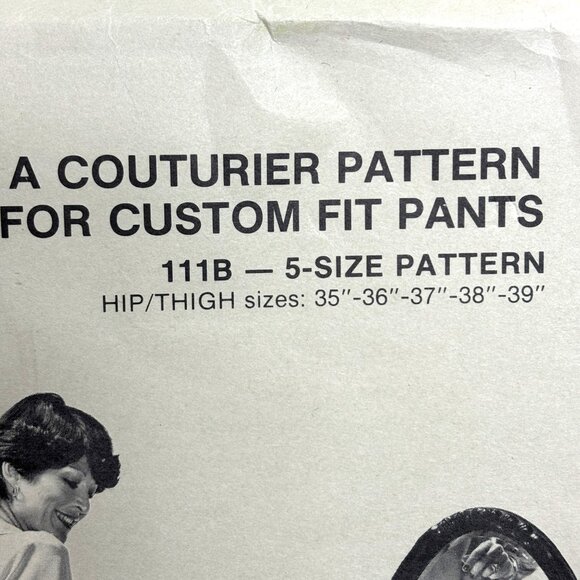 Couturier Sewing Pattern 111B Straight Leg Tailored Pants by Leonora Johnson Vtg - Picture 4 of 12